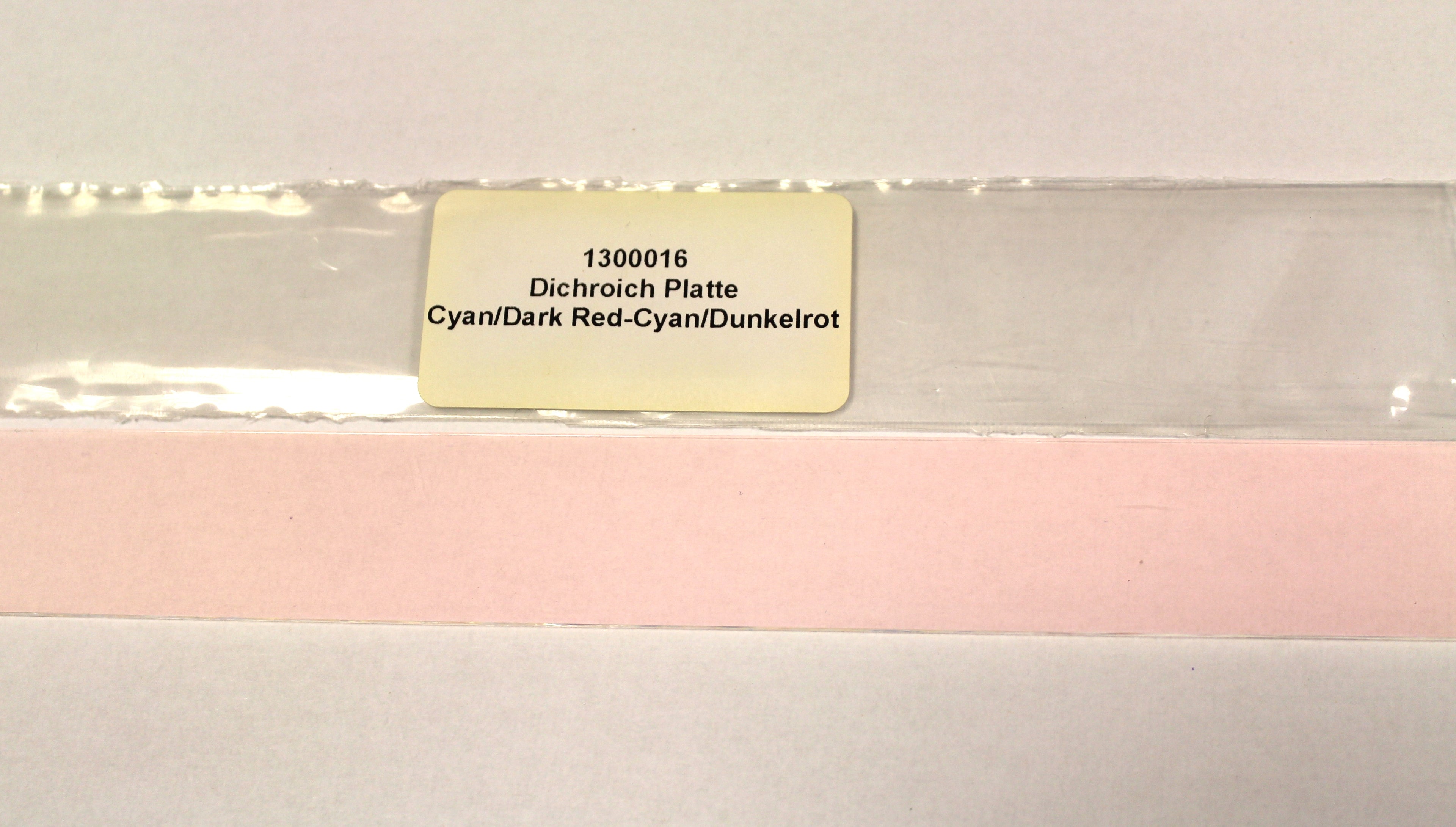 Dichroic Platte Cyan-Dunkelrot