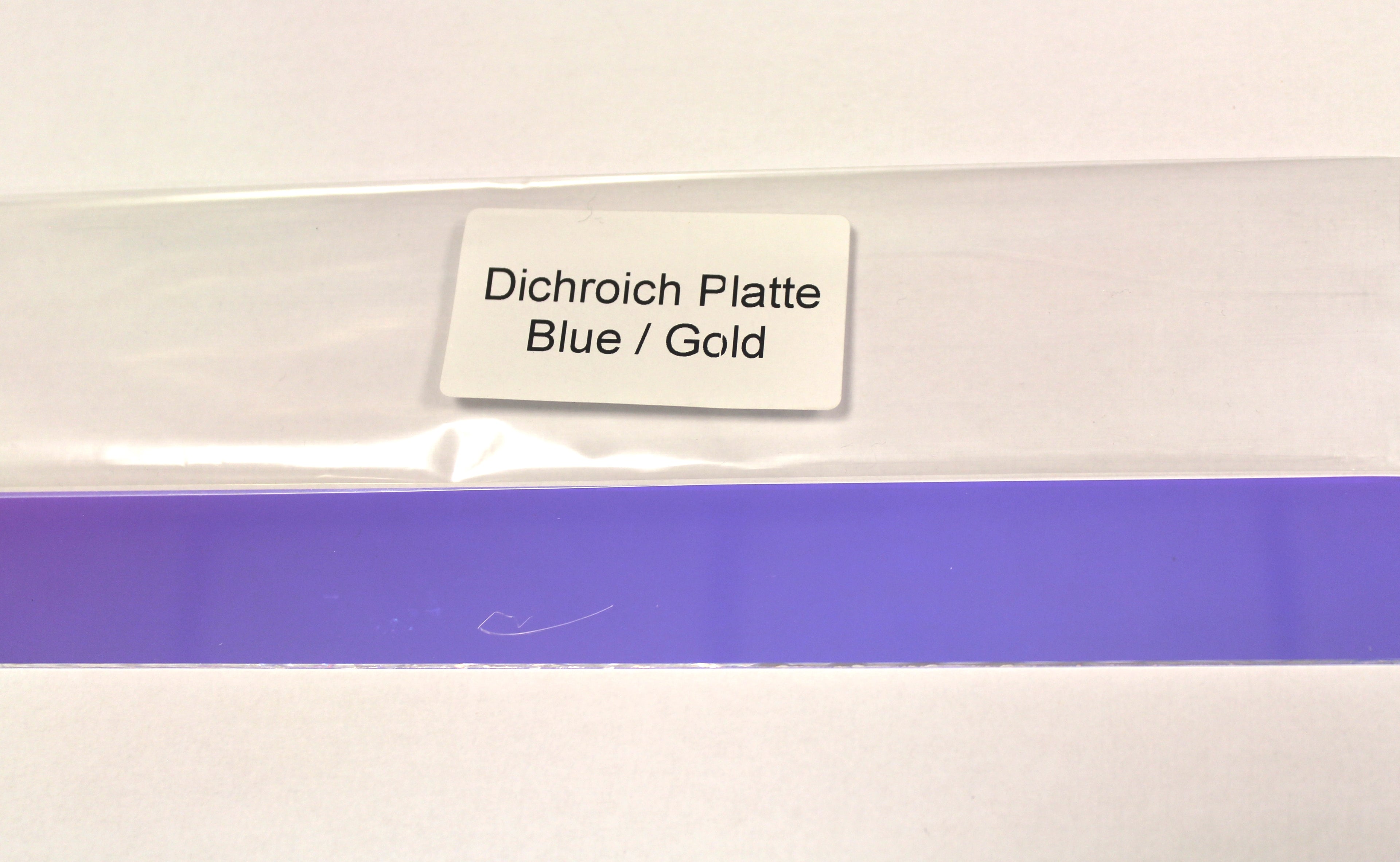 Dichroic Platte Blau-Gold