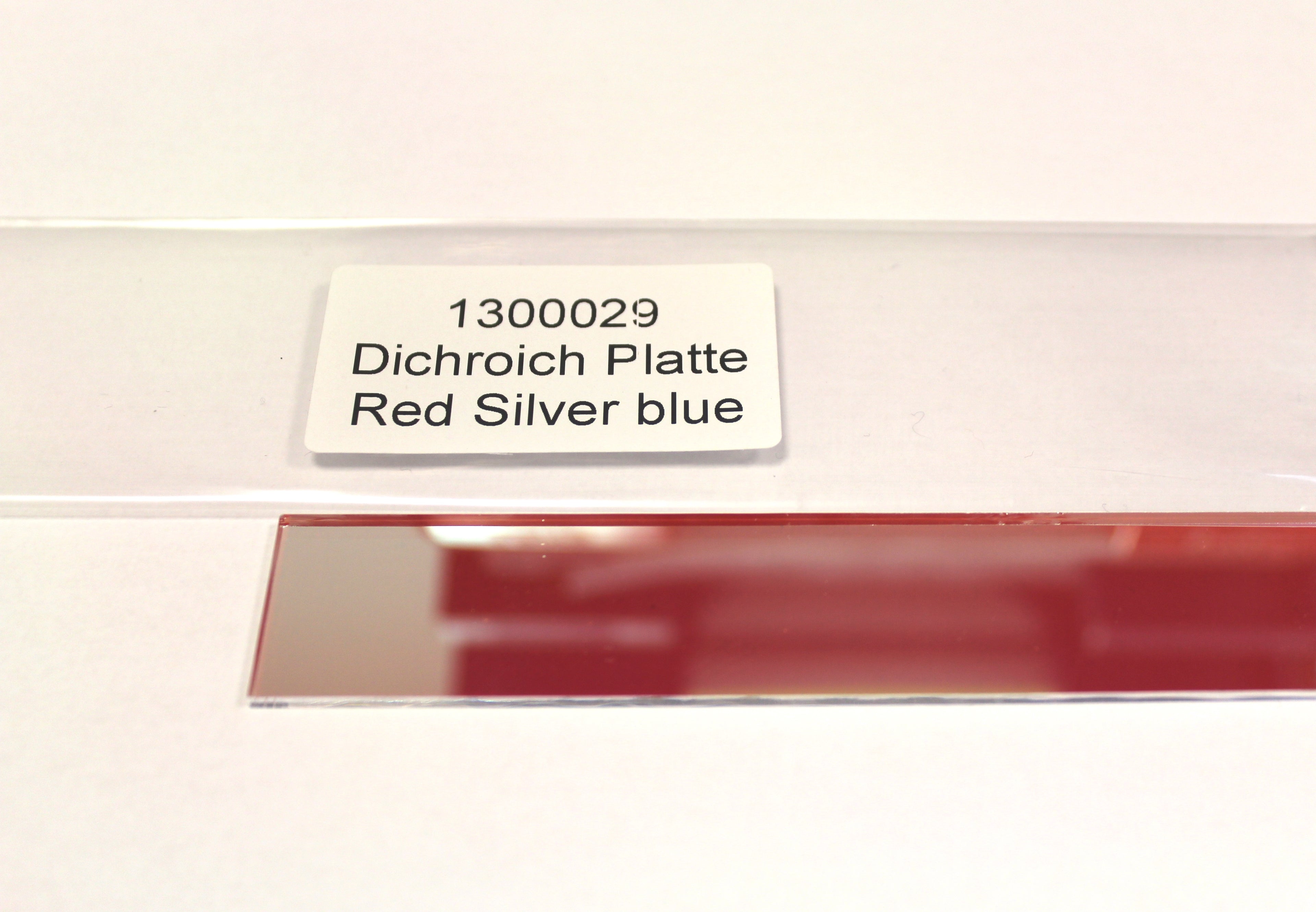Dichroic Platte Rot-Silber-Blau