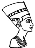 Dichroic Bild Nefertiti Gesicht